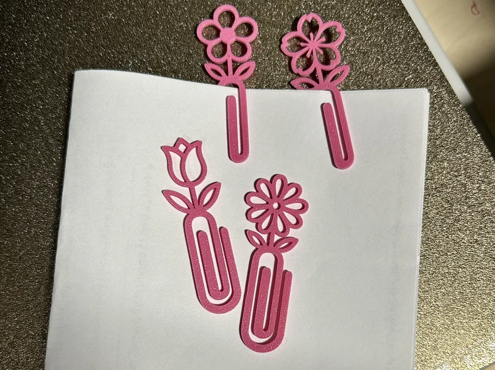 Marcadores de Clipe de Papel Florais